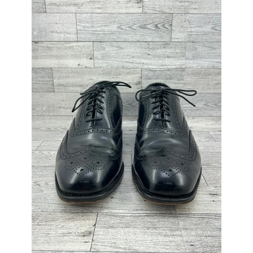 Florsheim Mens Black Leather Wingtip Brogue Oxford Dress Shoes 11‎ D 17066-01